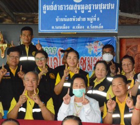 นางจิราพร เกษมทรัพย์ นายก อบต.รอบเมือง พร้อมด้วย ร.ต.ท.สนิท สุ่มมาตย์ รองนายกอบต.รอบเมือง ลงพื้นที่ บ้านอสม. หมู่ที่8 ตำบลรอบเมือง อำเภอเมือง ร้อยเอ็ด